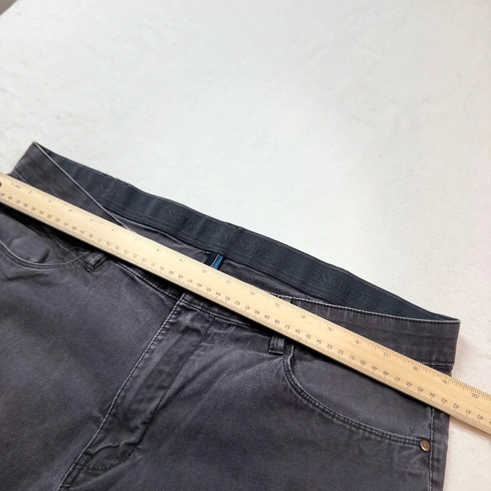 English Laundry Pants Mens 38x29 Charcoal‎ Grey Good Stretch 5-Pocket Chino